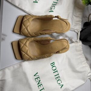 Bottega Veneta Beige Quilted Heels